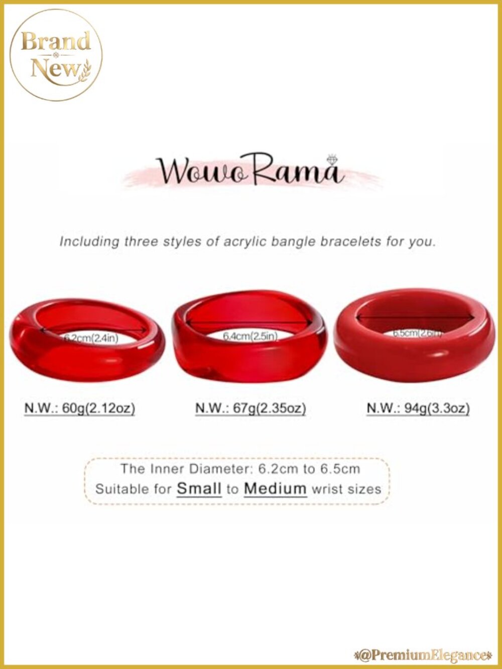 Chunky Acrylic Bangle Bracelet Set for Women - Picture 5 of 6